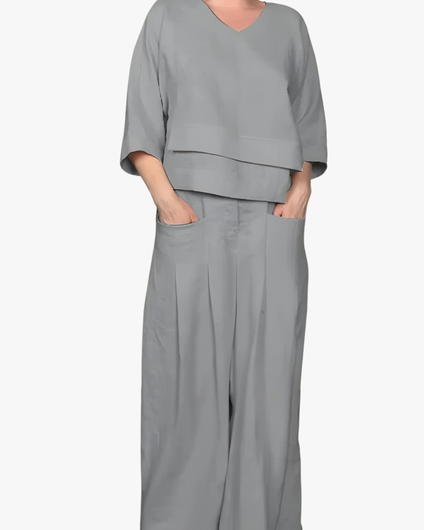 Heidi | Linnedsæt til kvinder - Grå - women's fashion - {{ product_tags }