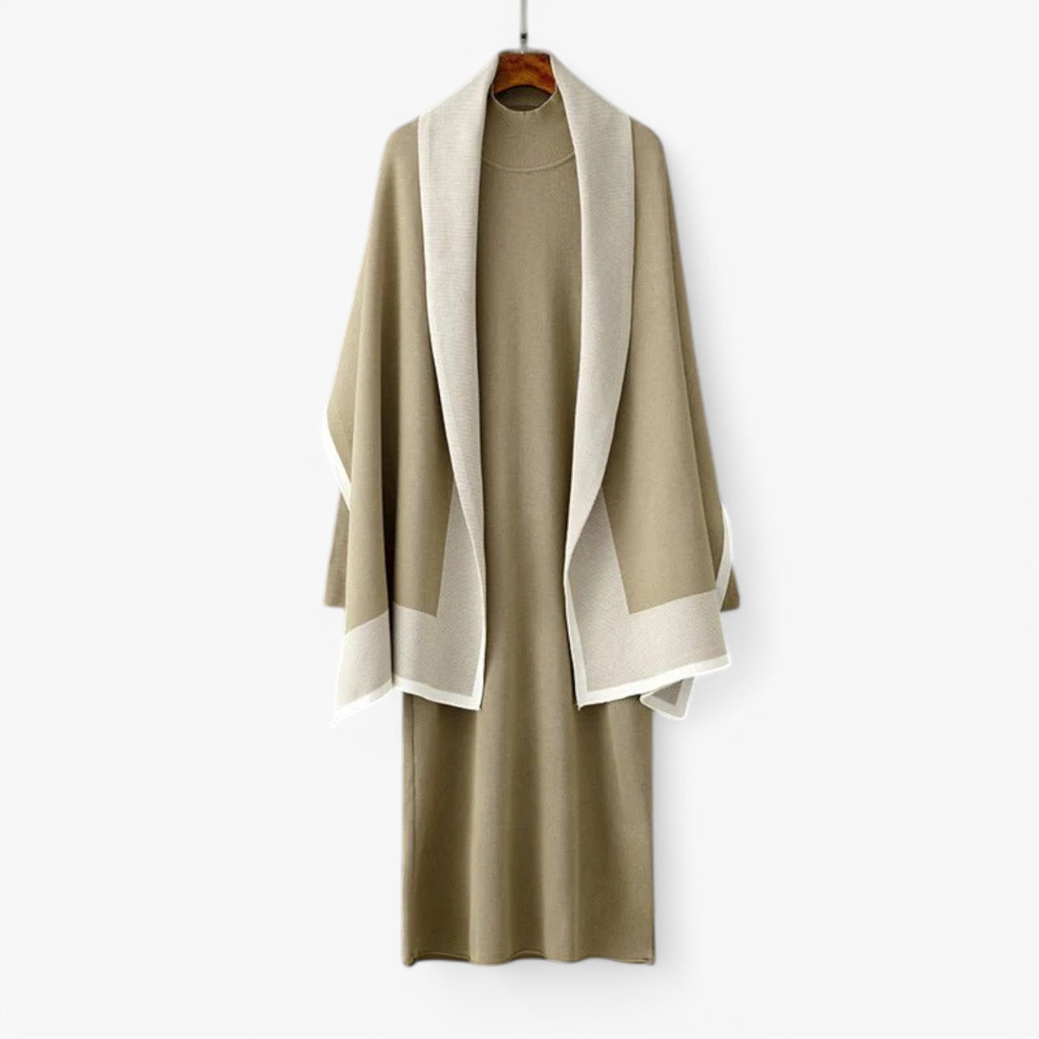 Vivian | Prescott Strikket 2-delt Sæt - Kaki - women's fashion - {{ product_tags }