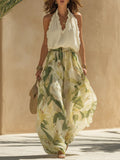 Alessandra™ | Chiffon Ruffle Top Print Trouser Set