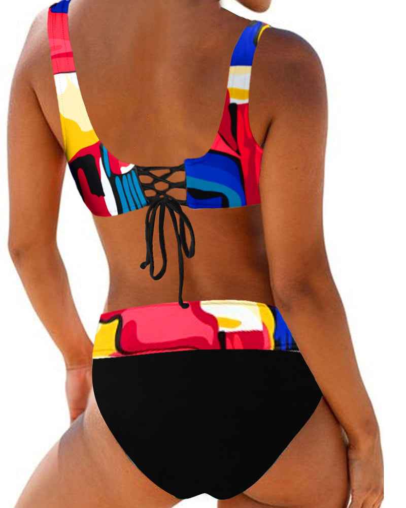Eva - Fröhlicher farbiger Bikini