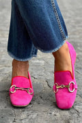 Women's Neon Fluorescent Loafers with Metallic Accents