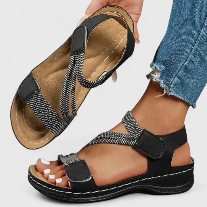 Women's Adjustable Cross-Strap Open-Toe Sandals