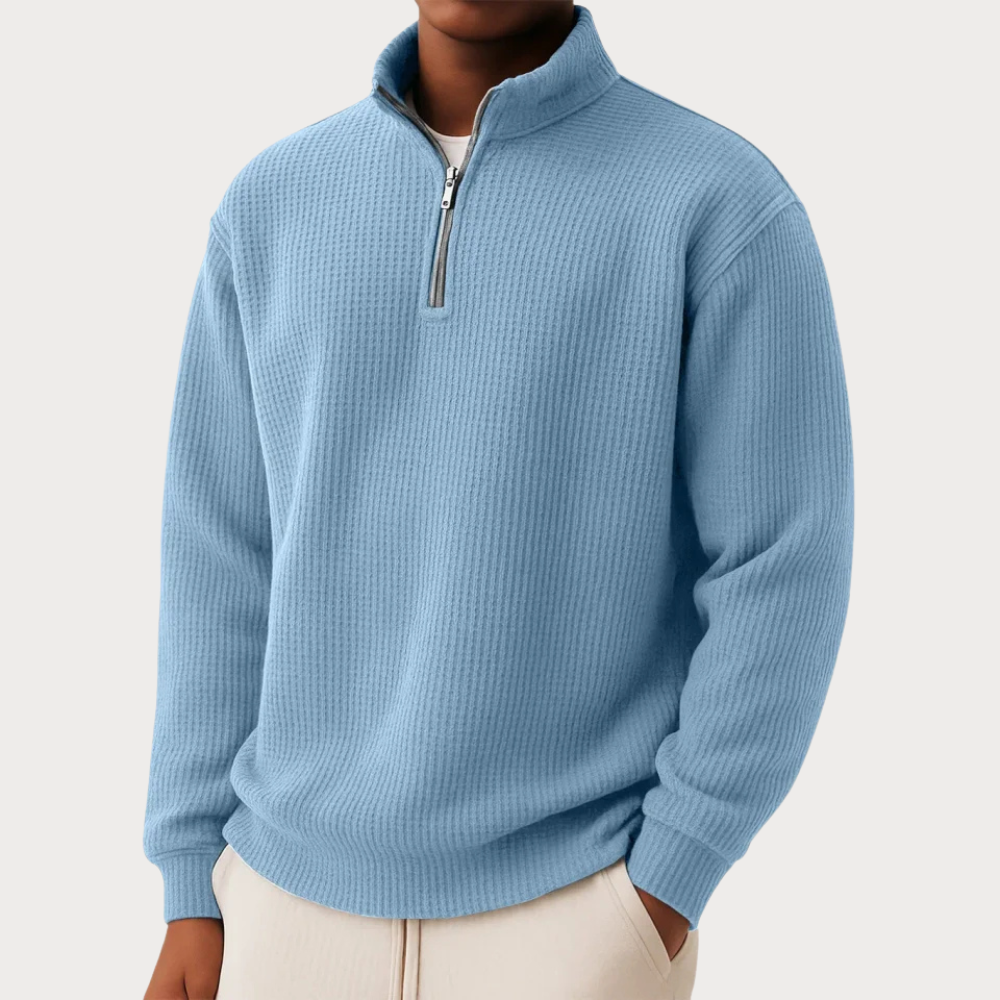 Refined Half-Zip Knit Sweater