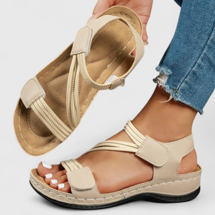 Women's Adjustable Cross-Strap Open-Toe Sandals