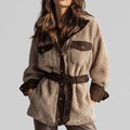 Women's Belted Teddy Jacket - Cozy & Chic