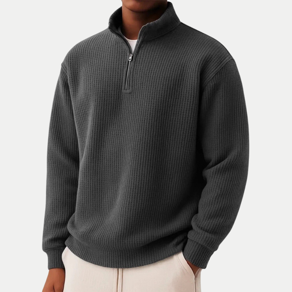 Refined Half-Zip Knit Sweater