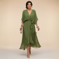MARTA™ | DRESS WITH A V-NECK