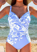 Women's Surplice Swimsuit with Colorful Pattern