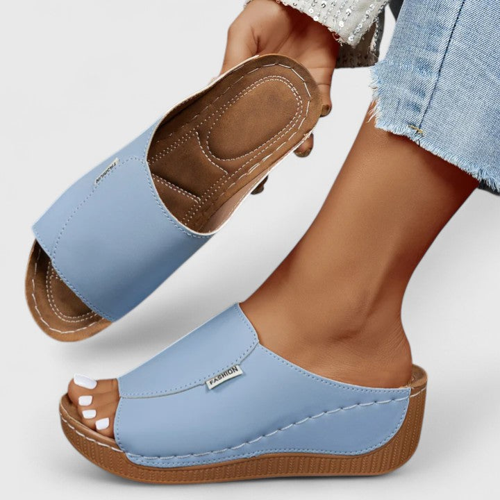 Olivia Soft Platform Sandals - Cushioned Comfort & Elevated Style