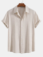 Breathable Linen-Rayon Blend Button-Front Shirt