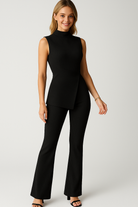 Eva | Elegant Rib Coordinated Set med Asymmetrisk Top og Løse Bukser - - Eva | Elegant Rib Coordinated Set med Asymmetrisk Top og Løse Bukser - €25 - {{ product_tags }
