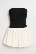Elowen | Elegant bandeau top with flared mini skirt