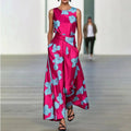 Women's Floral Print Sleeveless Maxi Dress - Sexy, Elegant & Vibrant