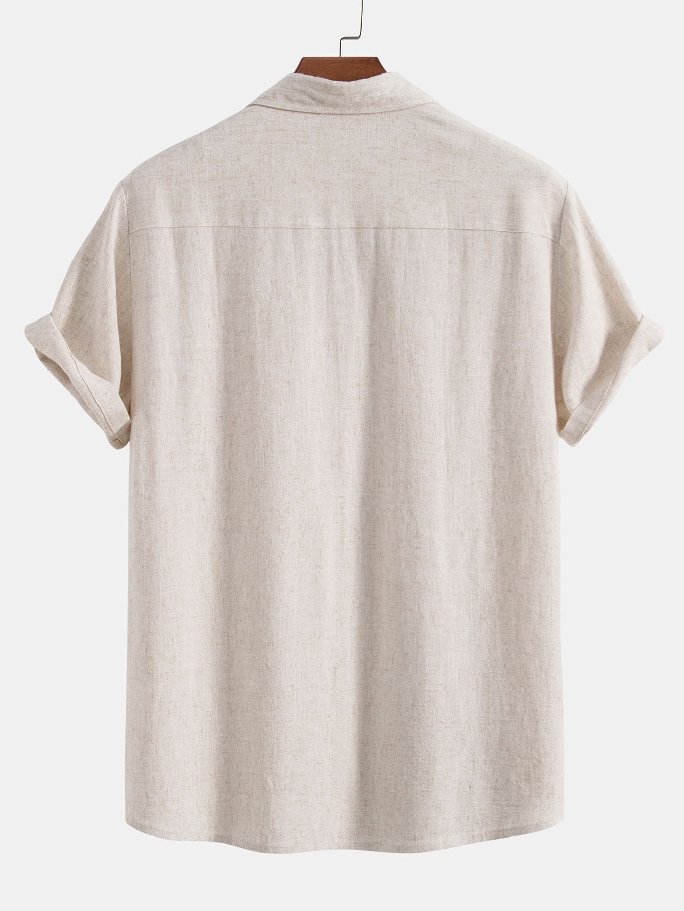 Breathable Linen-Rayon Blend Button-Front Shirt