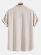 Breathable Linen-Rayon Blend Button-Front Shirt