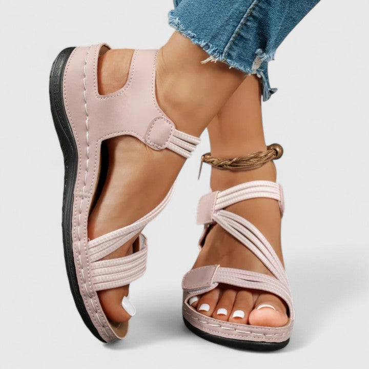 Women's Adjustable Cross-Strap Open-Toe Sandals