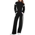 Women's Women’s Zip-Up Sporty Sweatsuit with Flattering Wide-Leg