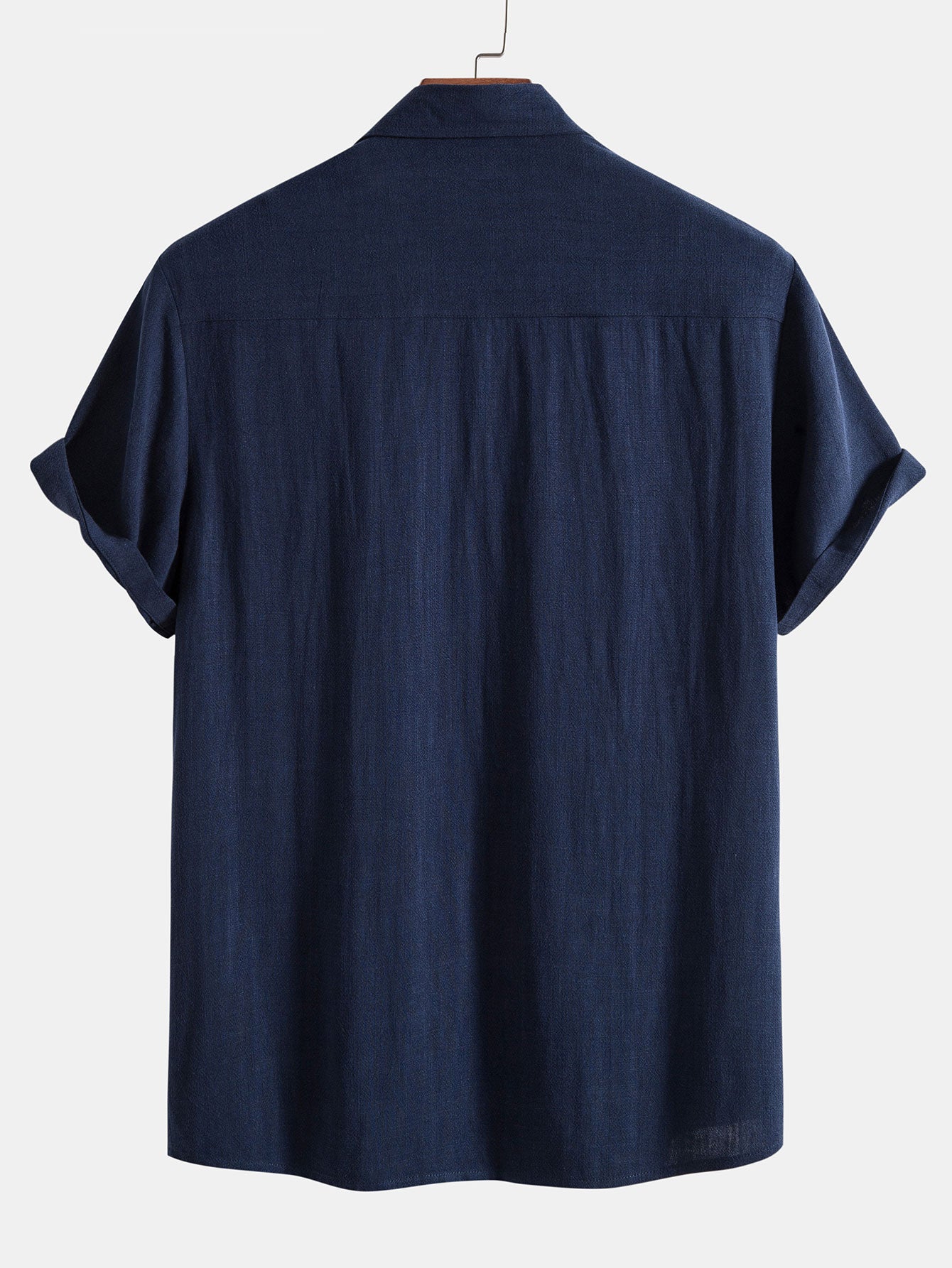 Breathable Linen-Rayon Blend Button-Front Shirt