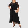 Women's Reina Elegant Floor-Length Lace Dress