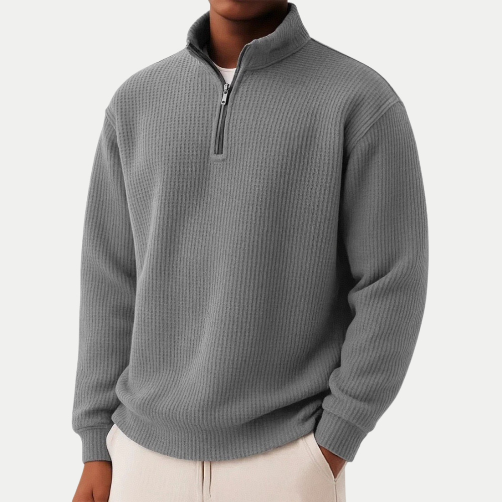 Refined Half-Zip Knit Sweater