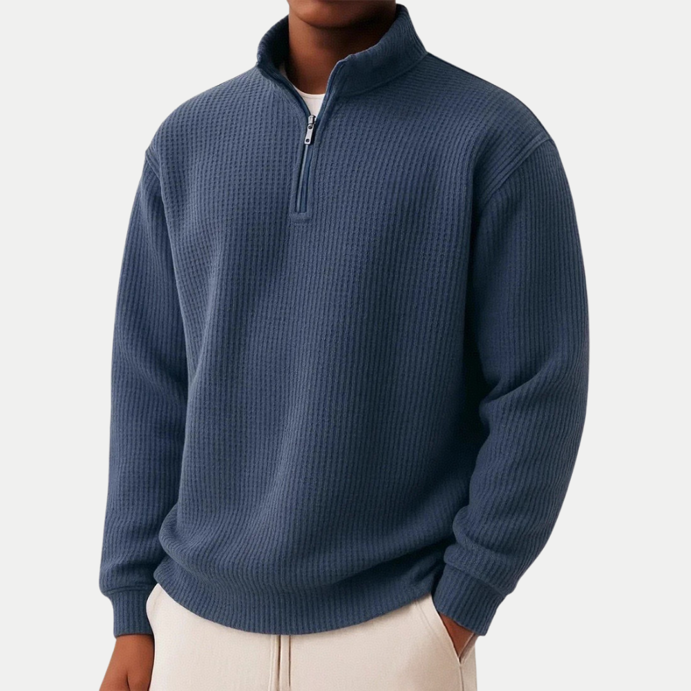 Refined Half-Zip Knit Sweater