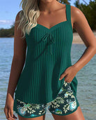 Muse® | Gestreifter Tankini mit zweigeteiltem Strandunterteil