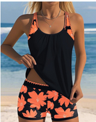 Ellen florales Tankini-Oberteil mit passendem Boxer-Set