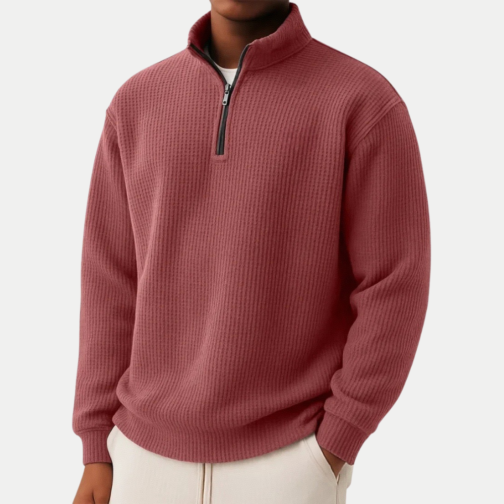 Refined Half-Zip Knit Sweater