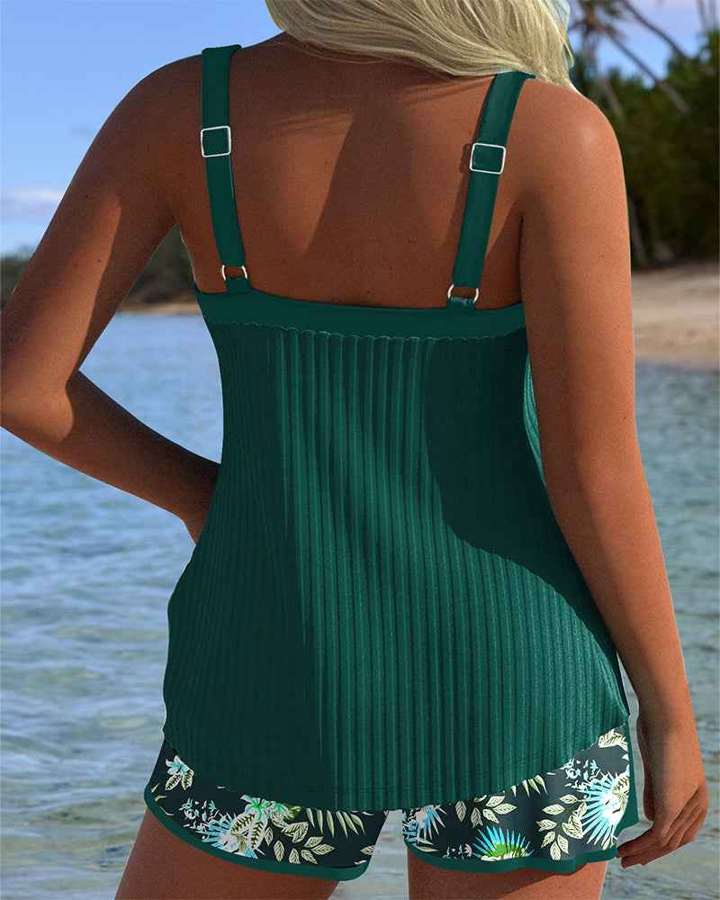 Muse® | Gestreifter Tankini mit zweigeteiltem Strandunterteil