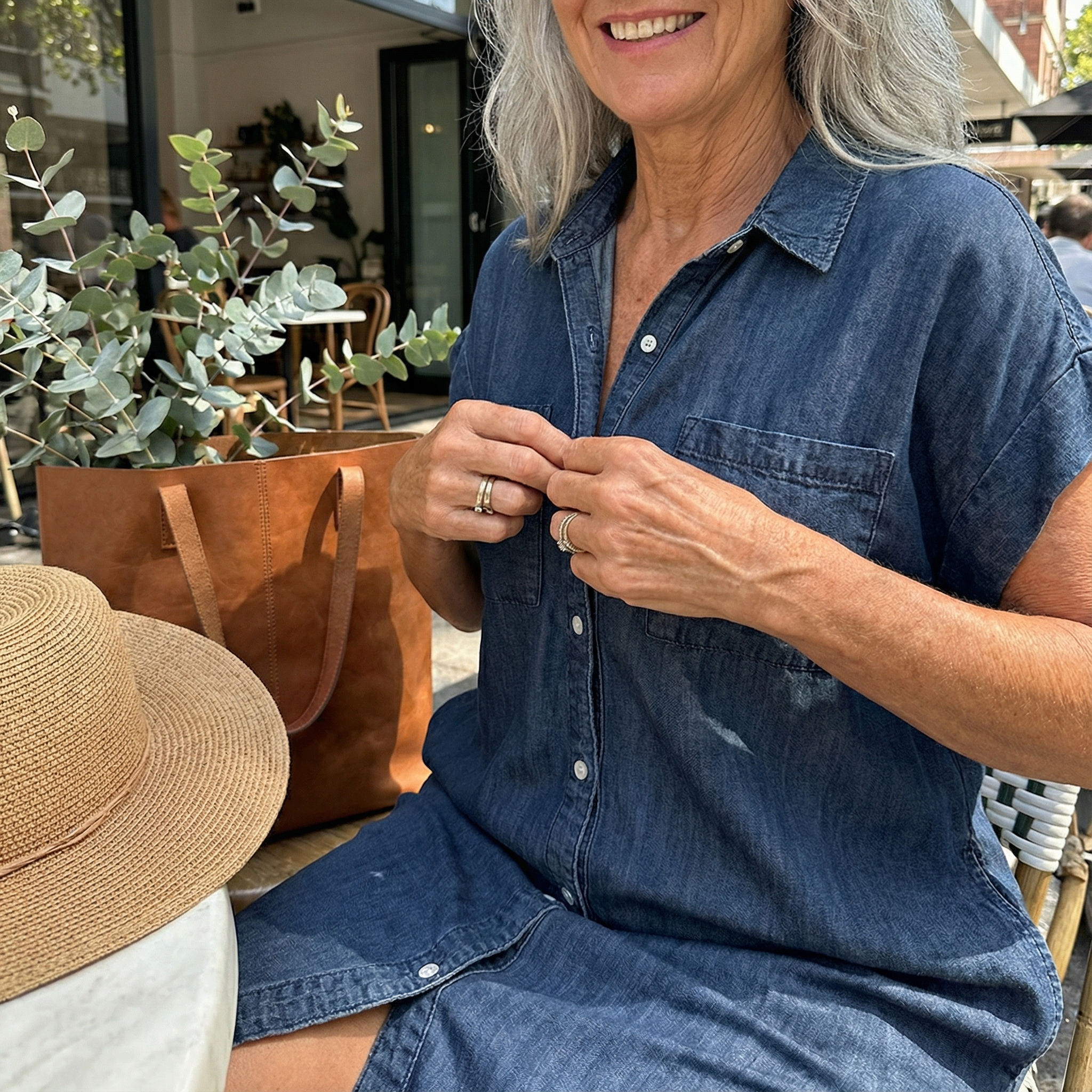 Bondi™ Casual Denim Print Dress — Effortless Everyday Style