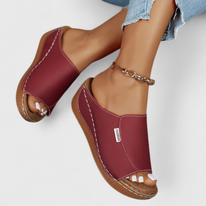 Olivia Soft Platform Sandals - Cushioned Comfort & Elevated Style