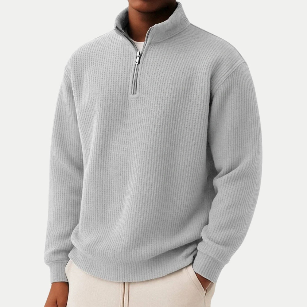 Refined Half-Zip Knit Sweater