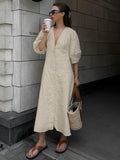 Women's Elegant cotton-linen dress