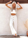 Women's Waisted Linen Pants