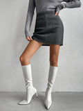 Women's Leisure Piping-Trim A-Line Skirt