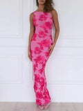 Women's Long floral tulle gown