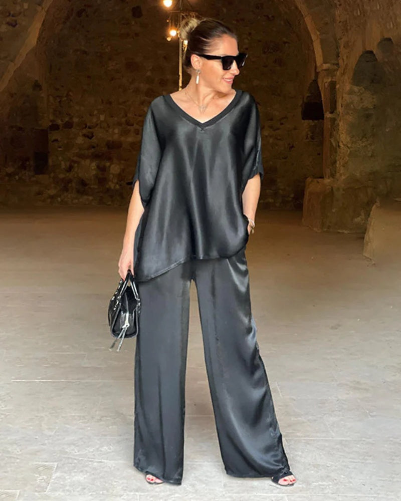 Women's Festive Two-Piece Set — Relaxed Fit for Effortless Comfort