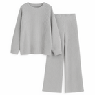 Eliza | Hyggeligt ribbet loungesæt - Grå - women's fashion - {{ product_tags }