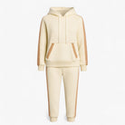 Annika | Sæt med hættetrøje og glitrende elementer - Weiß - women's fashion - {{ product_tags }