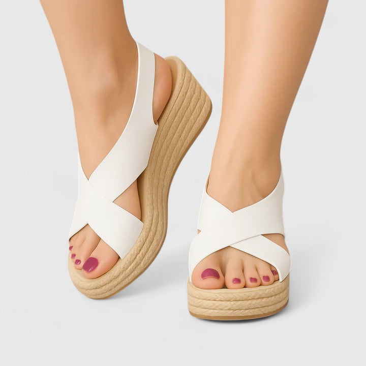 Kayla Cross-Wedge Sandals - Chic, Comfortable Summer Footwear