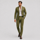 Herre Linnedjakkesæt Slim-Fit - Sommerlig Elegance - - Suits - {{ product_tags }
