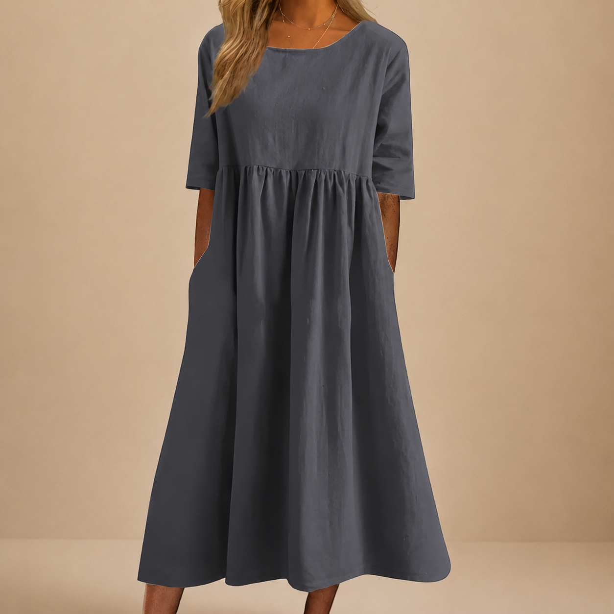 Classic Mid Sleeve Dress