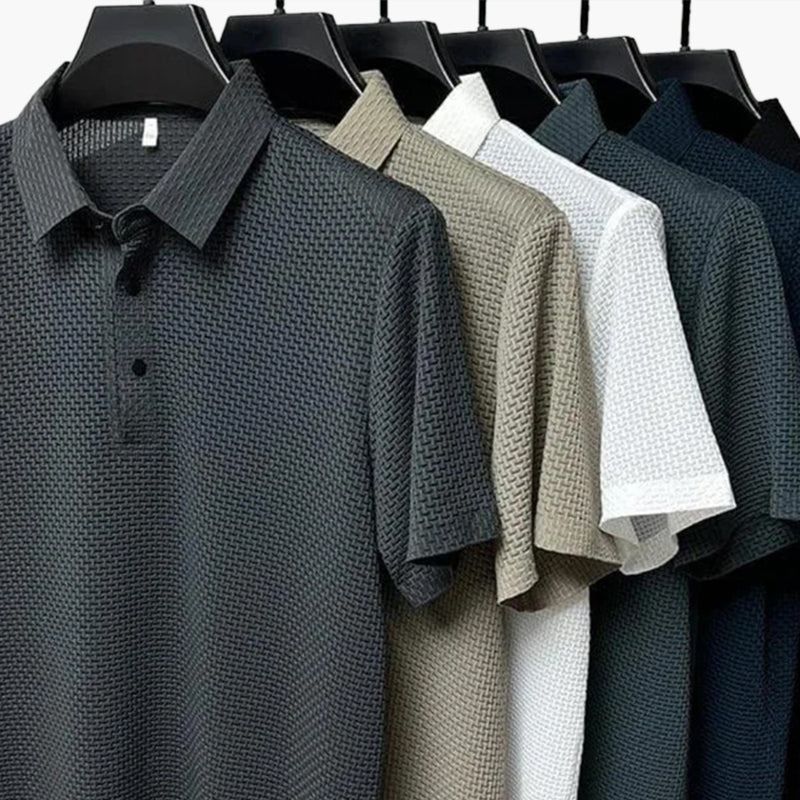 Men's Silk Polo with Anti-Stain Protection