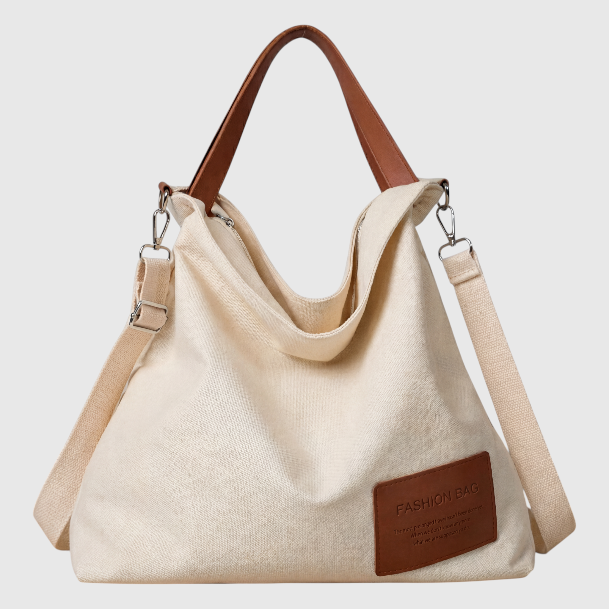Chic Canvas Shoulder Bag - Stylish, Practical Everyday Carryall