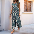 Ivy | Floral Print Cotton  Jumpsuit