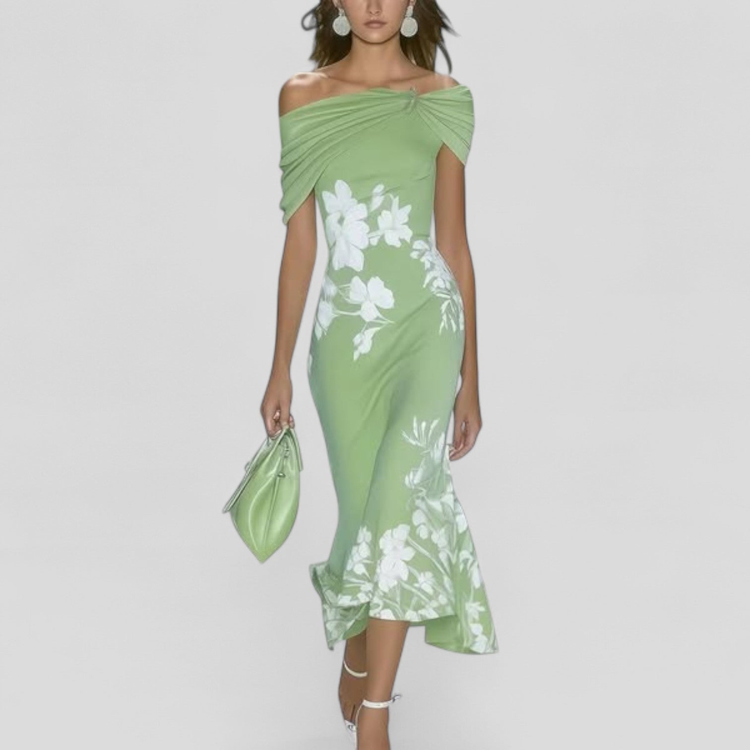 Elegant statement midi dress for women | Isabrunel 0