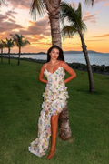 Women's Elegant Ruffled Floral Dress