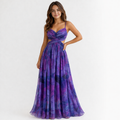 Floral Print Strappy Maxi Dress