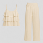Caterina | Kvinders Elegant Koordineret Sæt - Beige - Jakkesæt & Blazere - {{ product_tags }