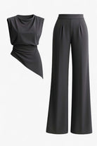 Bonnie | Kvinders Elegant To-Delt Sæt - Mørk grå - Kvinders tøj - {{ product_tags }